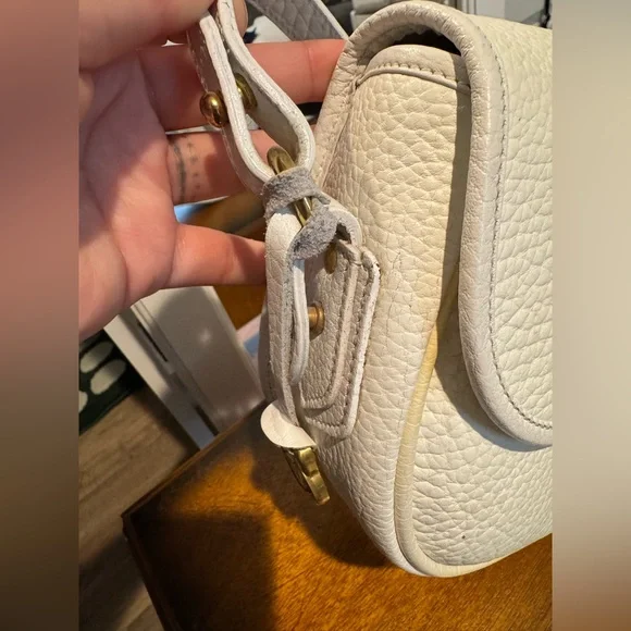 Vintage Dooney & Bourke Palomino White Leather Crossbody Bag – Rare Find - Picture 6 of 16
